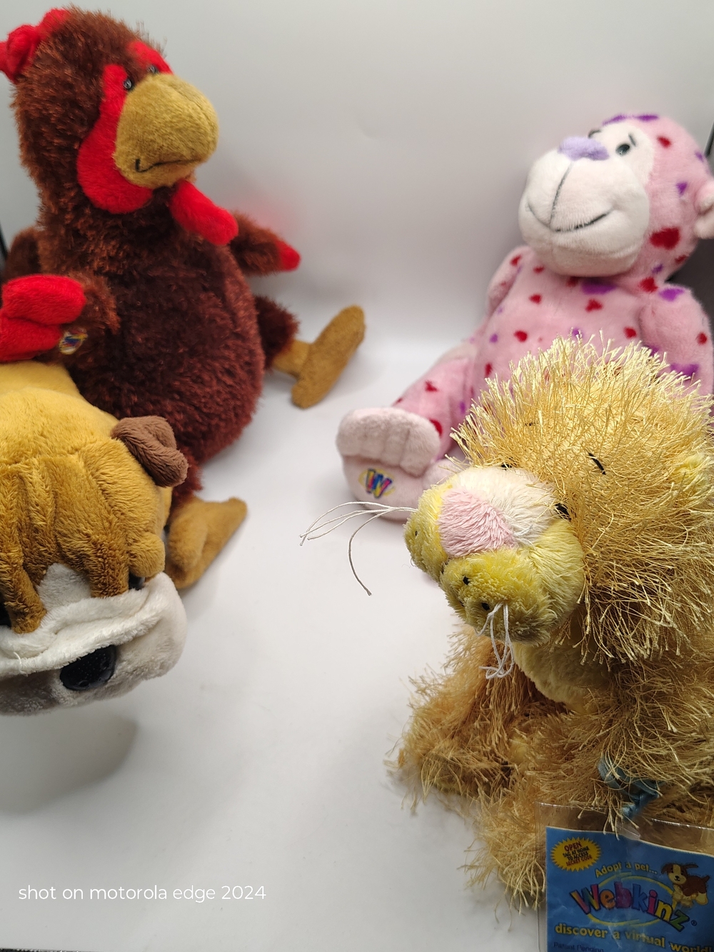 VTG Ganz Webkinz Plush Lot of 4 w/ Factory Sealed Code Tag Lioness Rooster Dog
